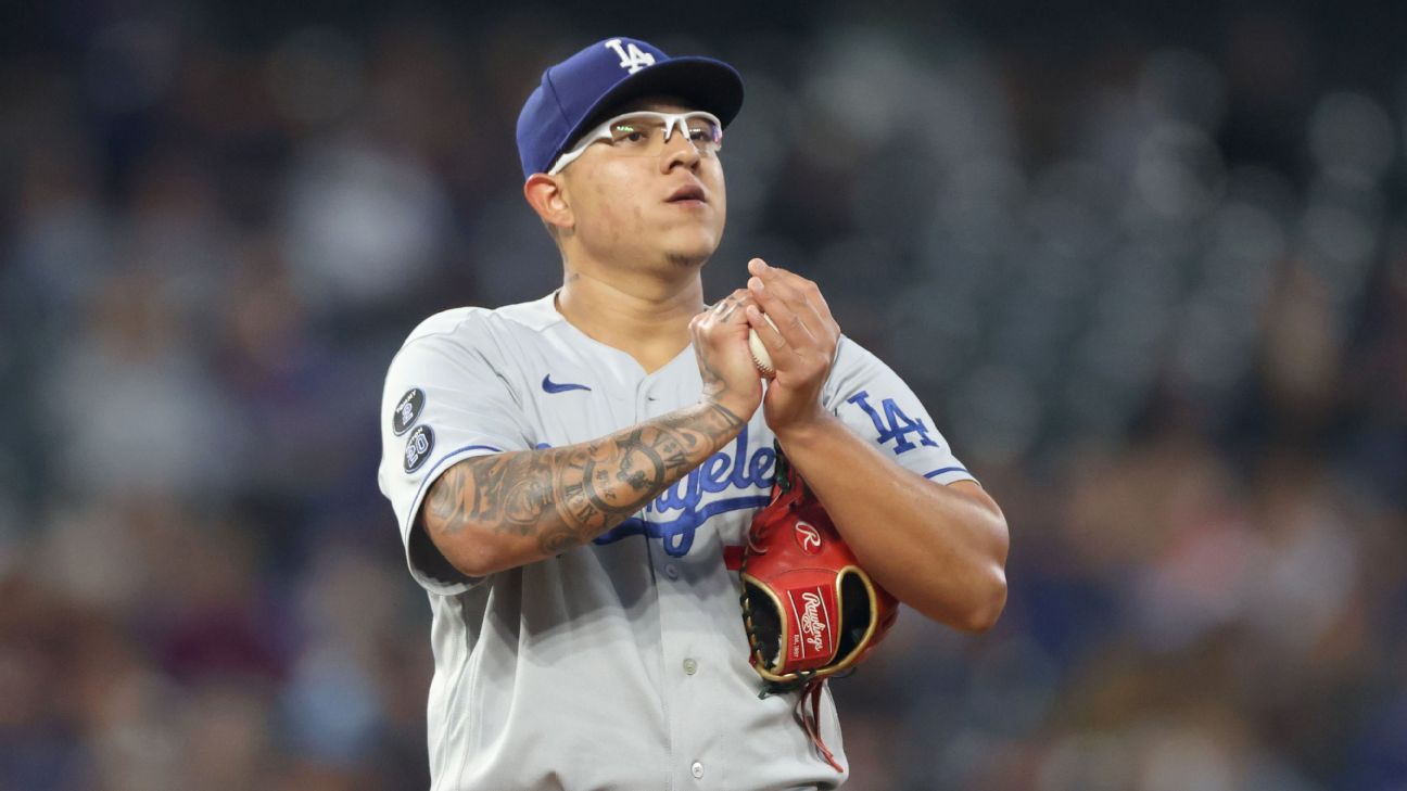 Dodgers' Julio Urías makes first start since May vs. Royals after being  sidelined by hamstring injury 
