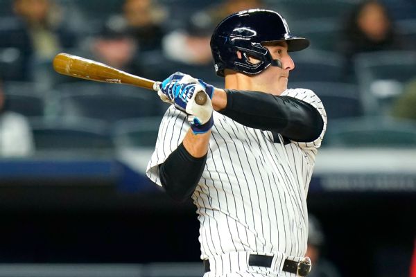 Yanks slugger Rizzo scratched with back tightness