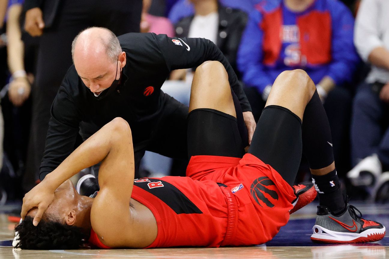 Raps' Trent, Barnes, Young likely to miss Gm. 2