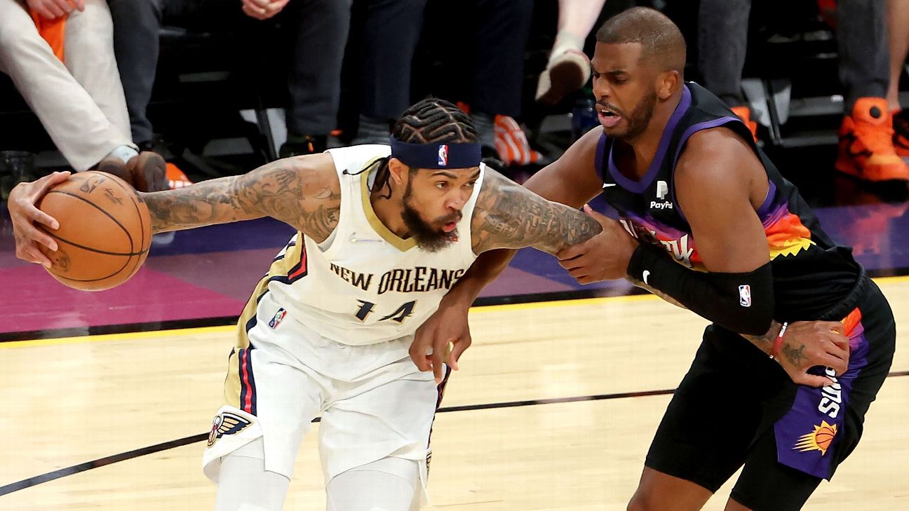Brandon Ingram's playoff tear continues with 30 points in Game 4 to help  New Orleans Pelicans tie series with Phoenix Suns - ESPN