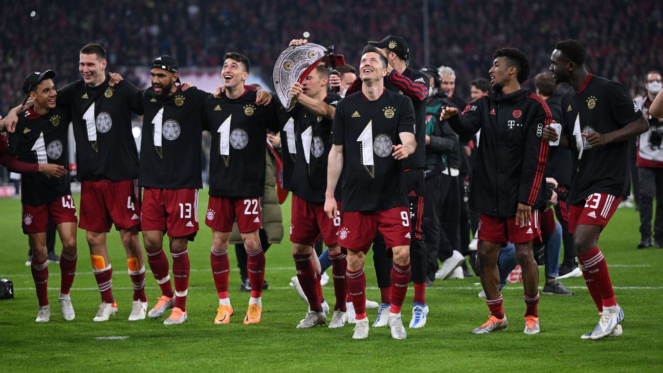 Bayern Munich win tenth straight Bundesliga title after Champions