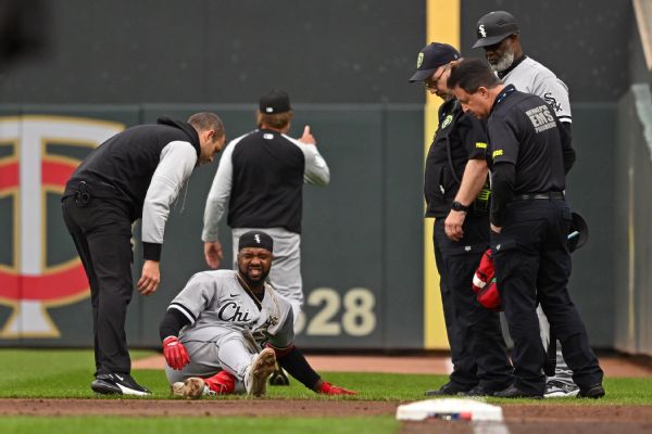 ChiSox OF Jimenez carted off with hammy injury
