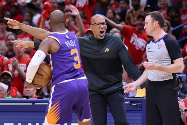 Suns coach Williams fined $20K for ref criticism thumbnail
