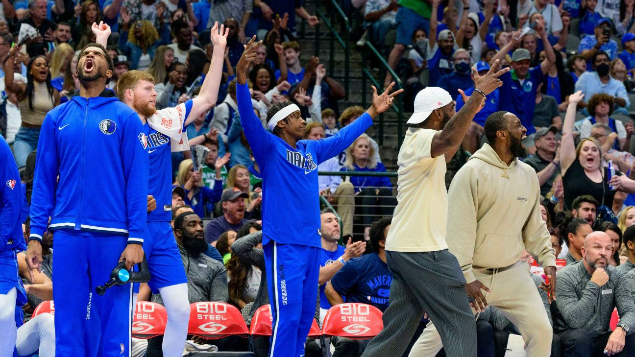 The Mavericks' sideline is so hype, the NBA featured it in a 'bench decorum' video
