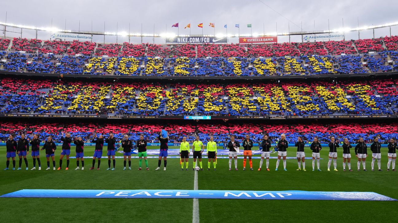 Barca to play 2 UWCL group games at Camp Nou