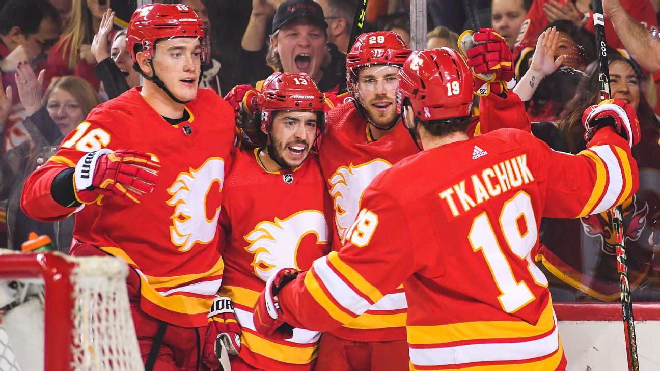 How the Calgary Flames top line continues to ignite their offensive engine 