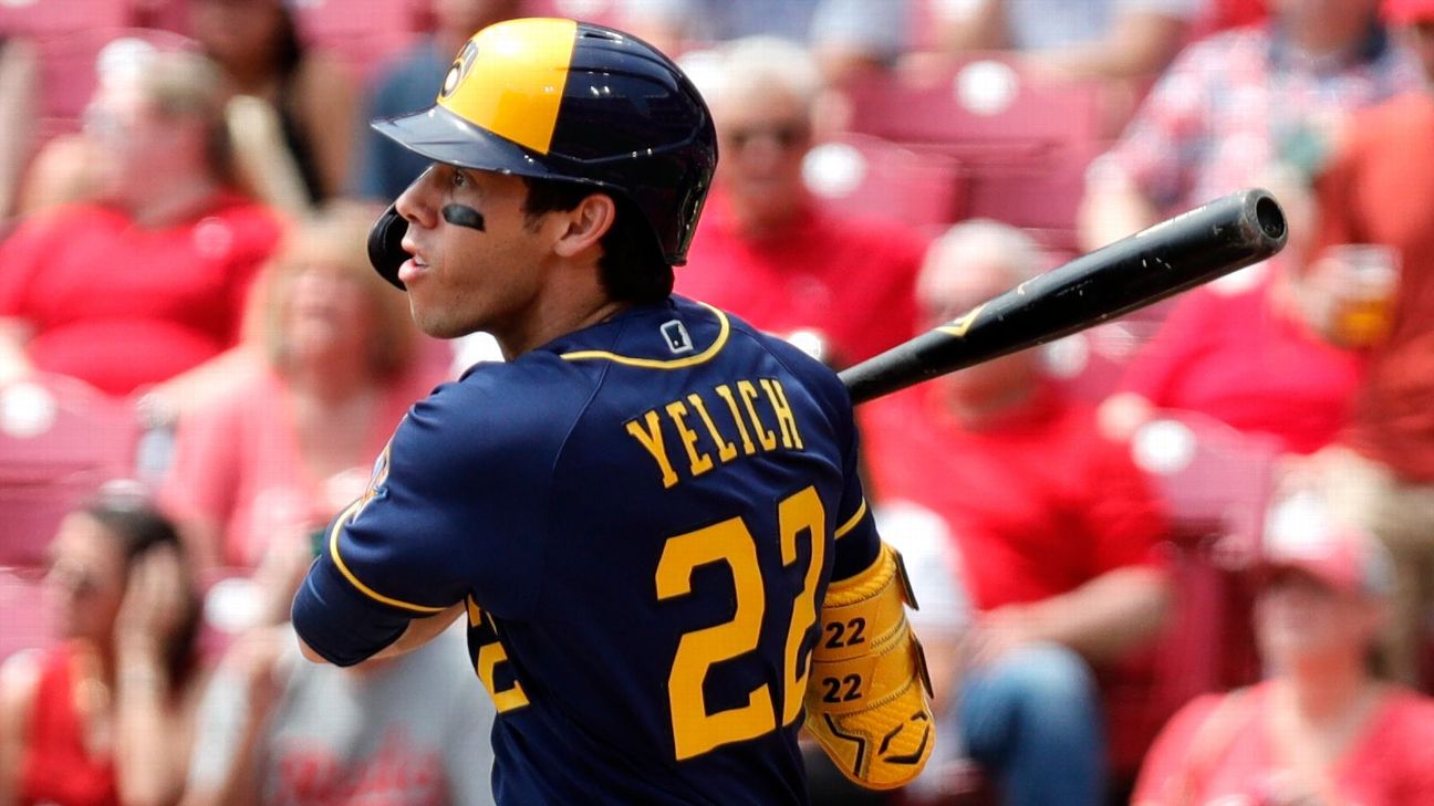 Glendale, United States. 24th Feb, 2023. Milwaukee Brewers designated  hitter Christian Yelich (22) prepares for an MLB spring training baseball  game against the Kansas City Royals at American Family Fields of Phoenix