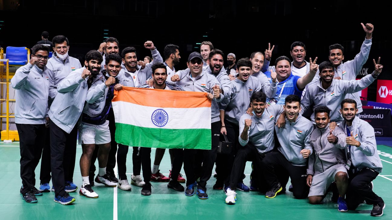India beat Indonesia 3-0 to win Thomas Cup for the first time ever