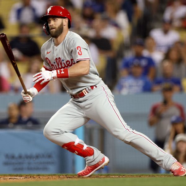 Harper, after injection in elbow, out of Phils' lineup