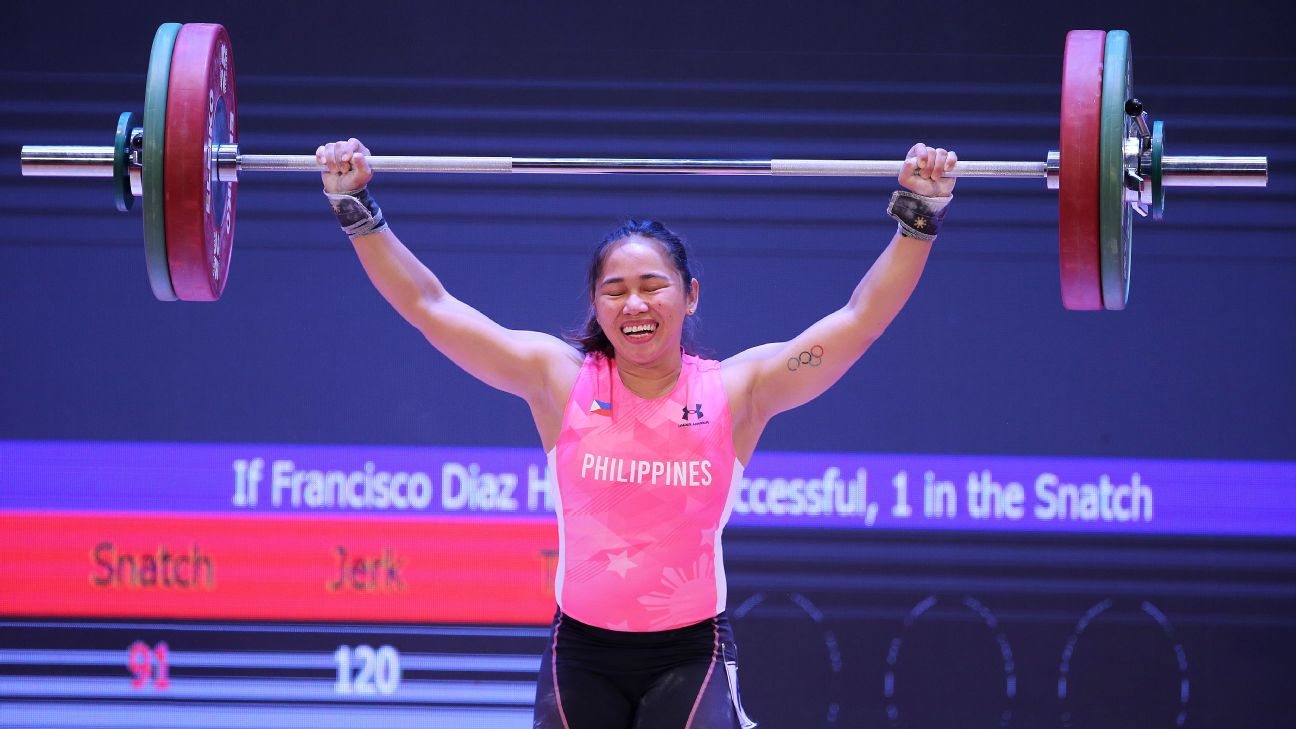 Hidilyn Diaz wins Philippines' first Olympic gold medal with weightlifting