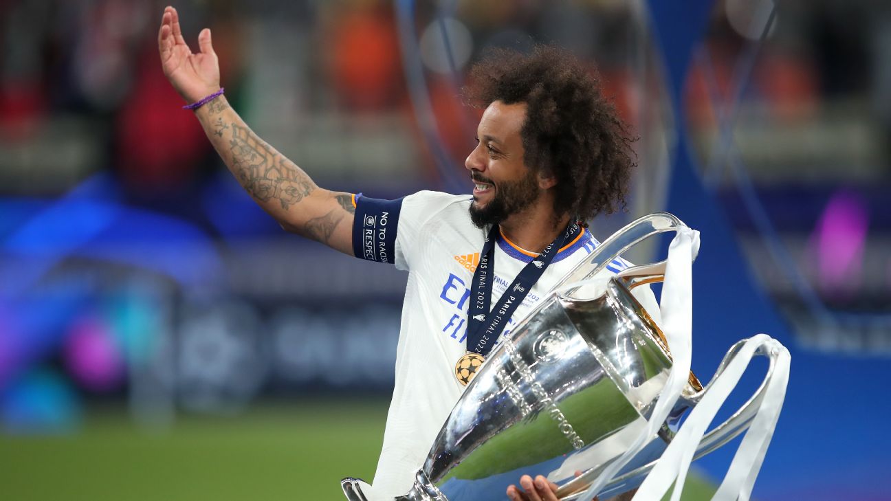 Champions: Marcelo pode se despedir do Real como 2º maior vencedor