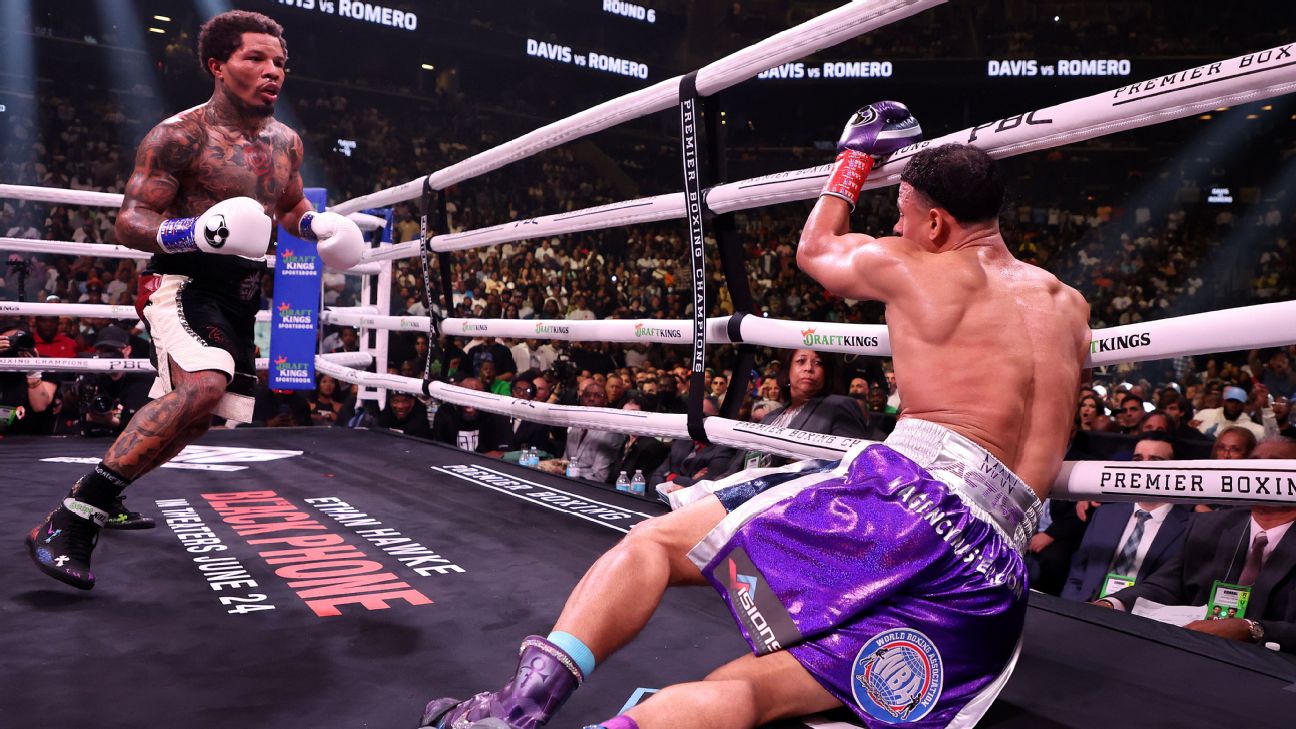 Gervonta Davis remains undefeated with sixth-round TKO of Rolando Romero