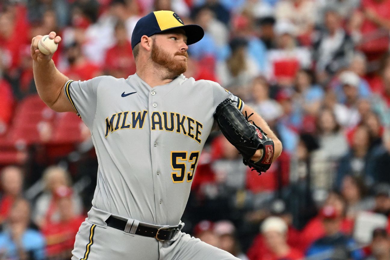 Another hit to Brewers' rotation: Woodruff to IL