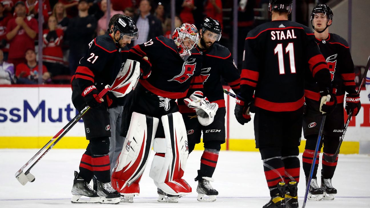 Seth Jarvis scores twice, helps Canes rally past Sharks