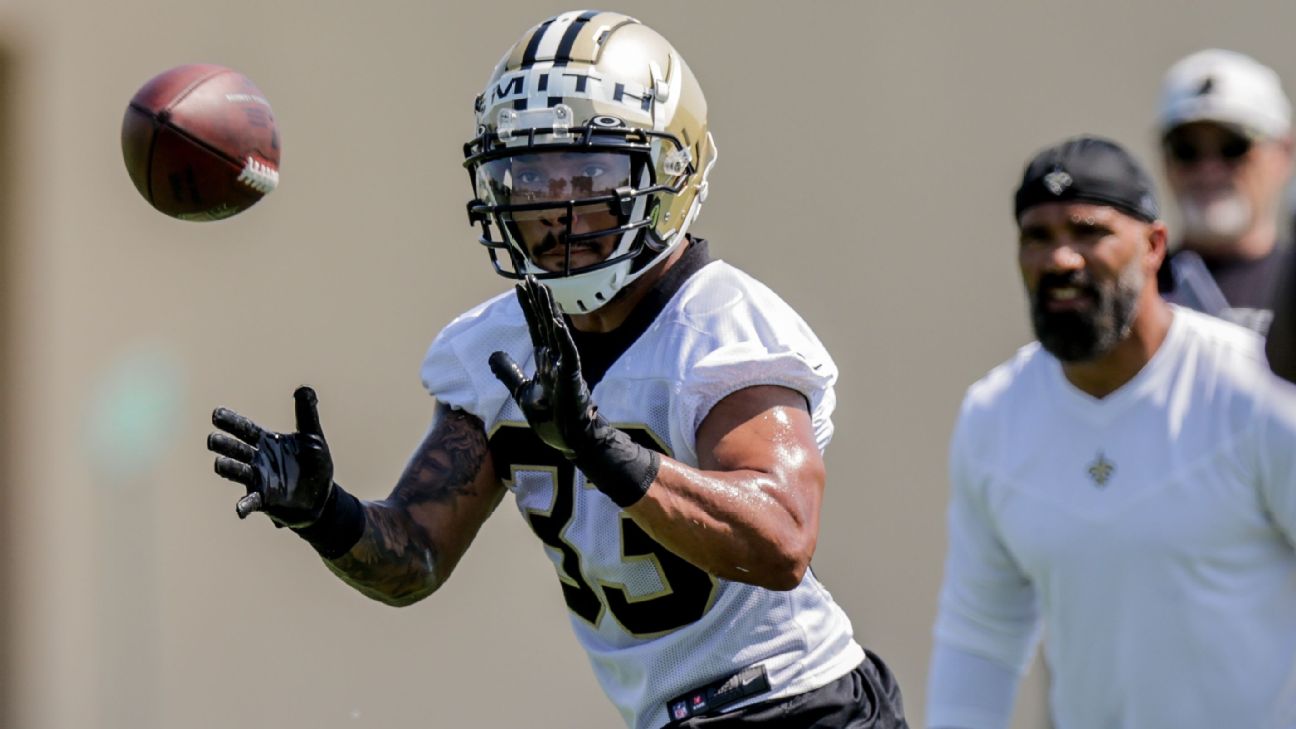 New Orleans Saints RB Tony Jones Jr. changes jersey number again