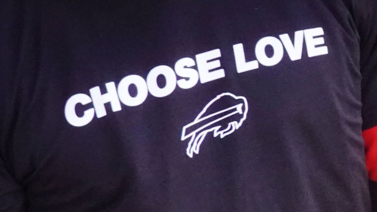 Bills, Sabres Choose Love shirts on sale to raise money for survivors of  Tops shooting