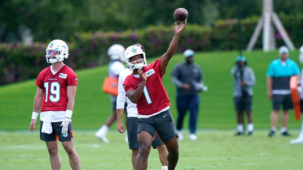 Tua Tagovailoa on 5-INT minicamp practice: Emphasis was 'to be aggressive,  push the ball downfield'