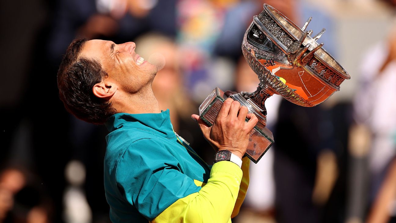 Rafael Nadal wins 14th French Open title, 22nd Grand Slam, becomes oldest  champ in tourney history - ESPN