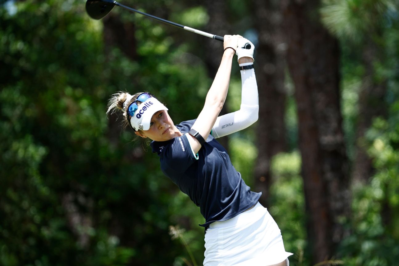 Nelly Korda eagles 18th hole, takes 1-shot lead in Meijer LPGA Classic