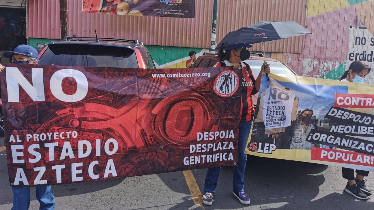 Habitantes de Santa Úrsula hacen bloqueos para oponerse a remodelación del  Azteca - ESPN