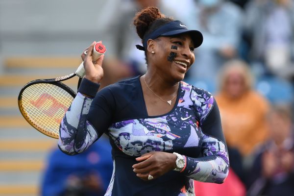 Serena wins doubles in return after year away