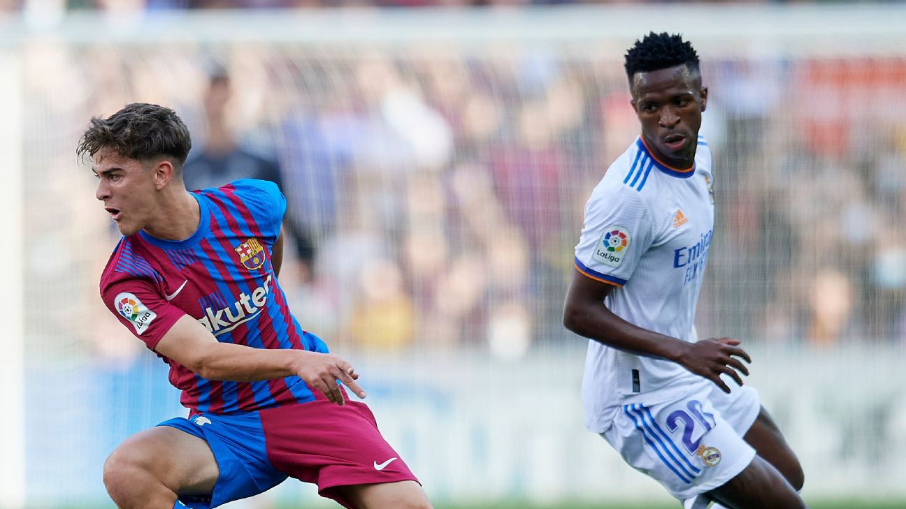 Aurelien Tchouameni of Real Madrid CF during the La Liga match between Real  Madrid and UD Almeria played at Santiago Bernabeu Stadium on April 29, 2023  in Madrid, Spain. (Photo by Cesar