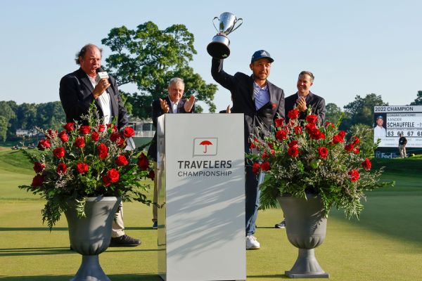 Schauffele marks anniversary with Travelers win
