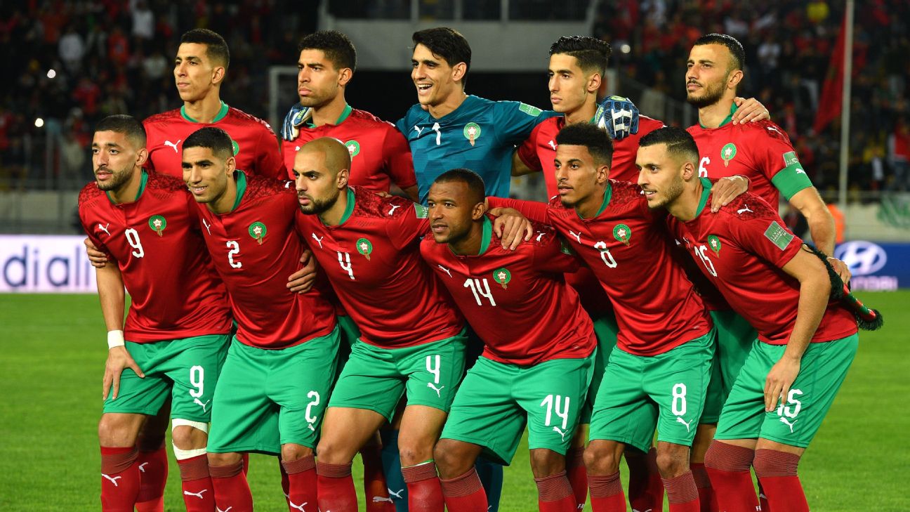 Jugadores de la seleccion marroqui