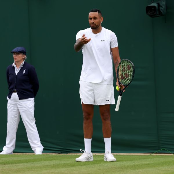 Kyrgios fined $10K for spitting toward spectator