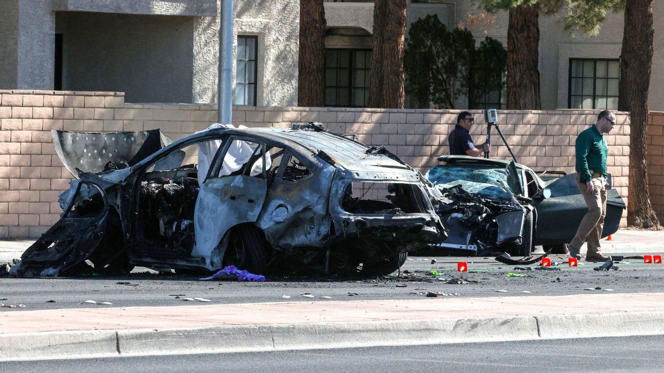 Henry Ruggs crash scene Vegas video