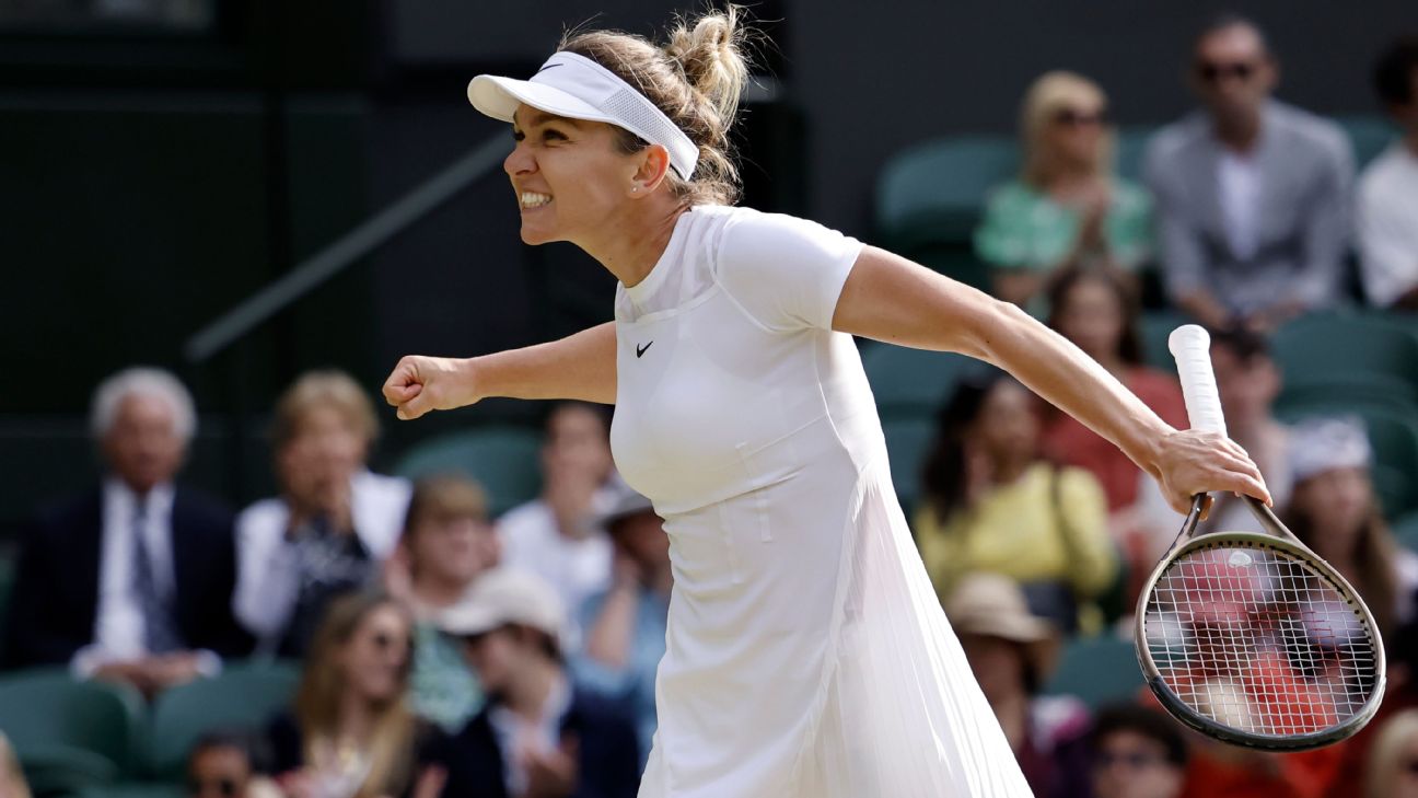 Simona Halep cruises into Wimbledon quarterfinals; Amanda Anisimova ends Harmony Tans run