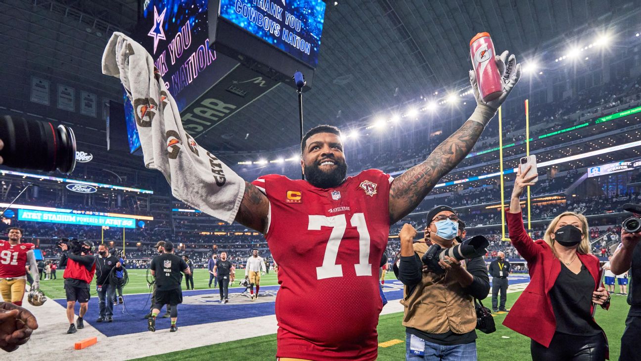 San Francisco 49ers tackle Trent Williams first offensive lineman to