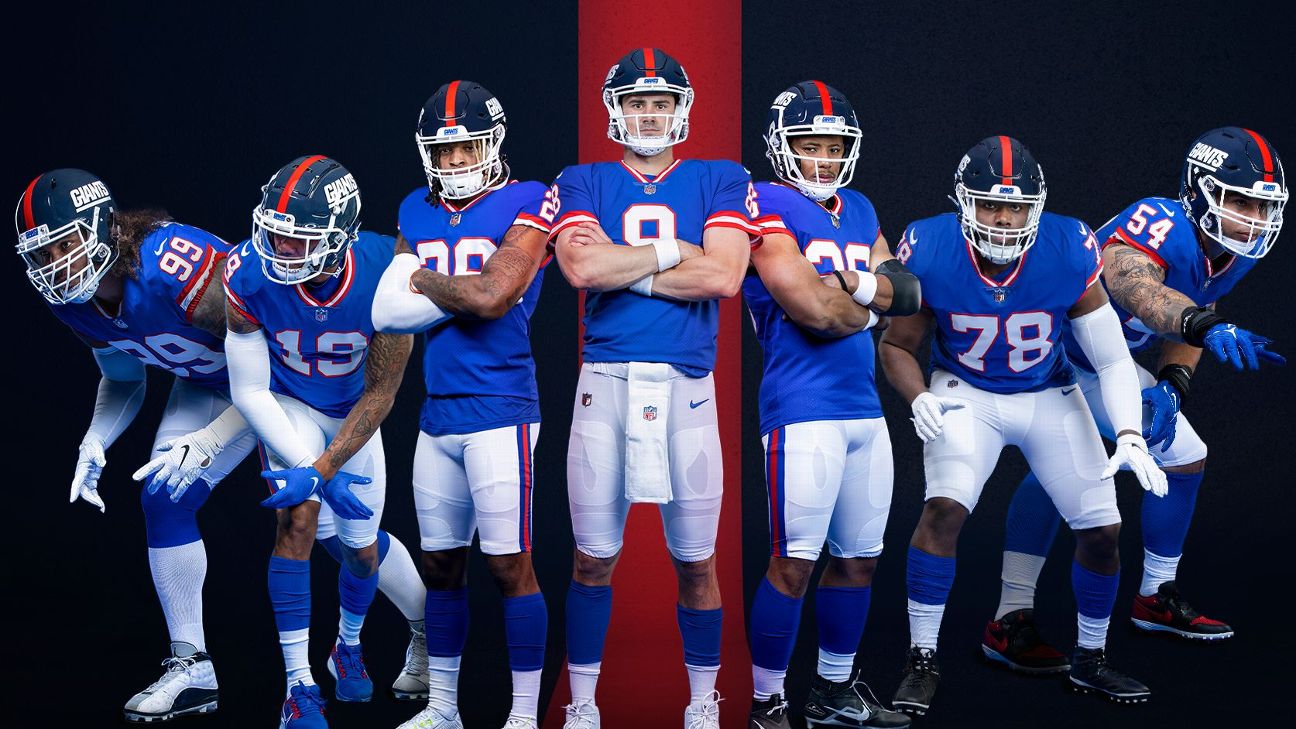 new york giants home and away jerseys
