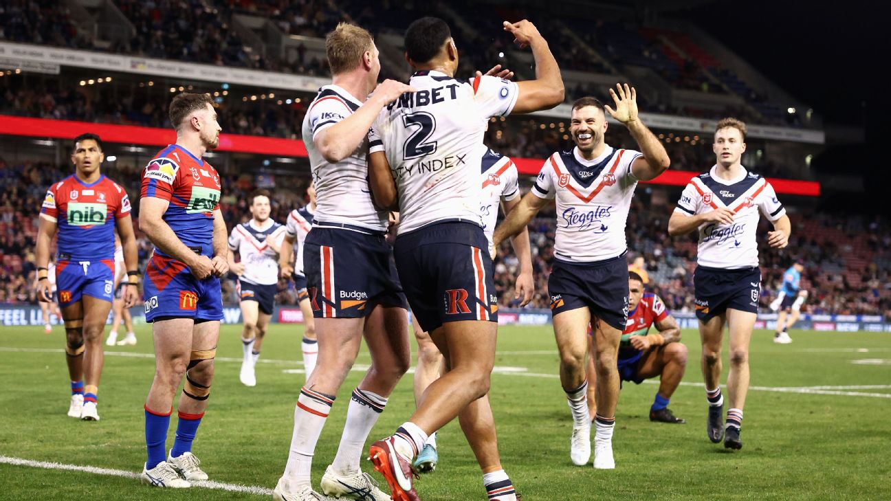 NRL Round 19 Sydney Roosters down Newcastle Knights, move into top eight