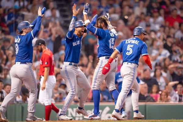 Jays set franchise mark in 28-5 rout of Red Sox