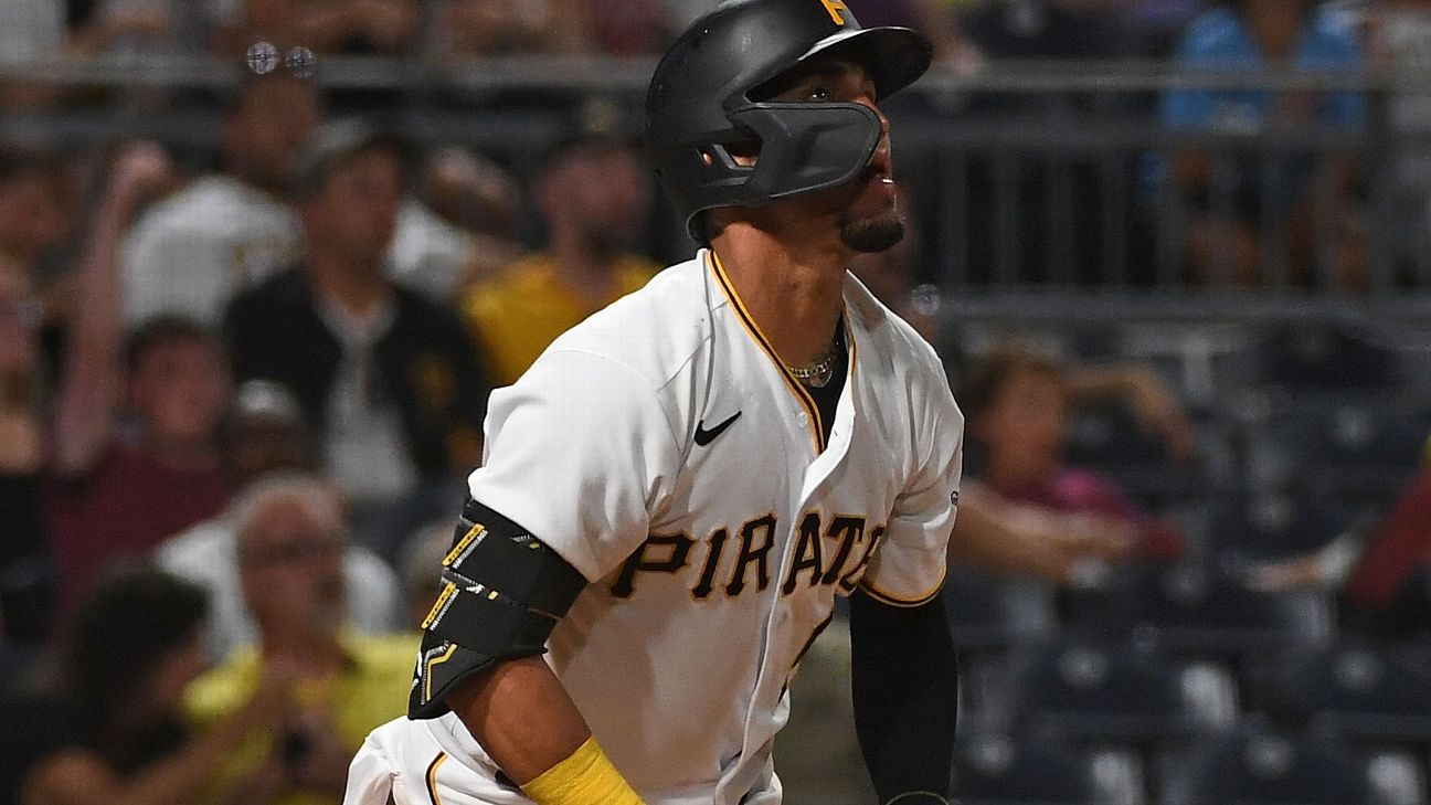 Pirates catcher Michael Perez back wearing the clothes of a big-league  player