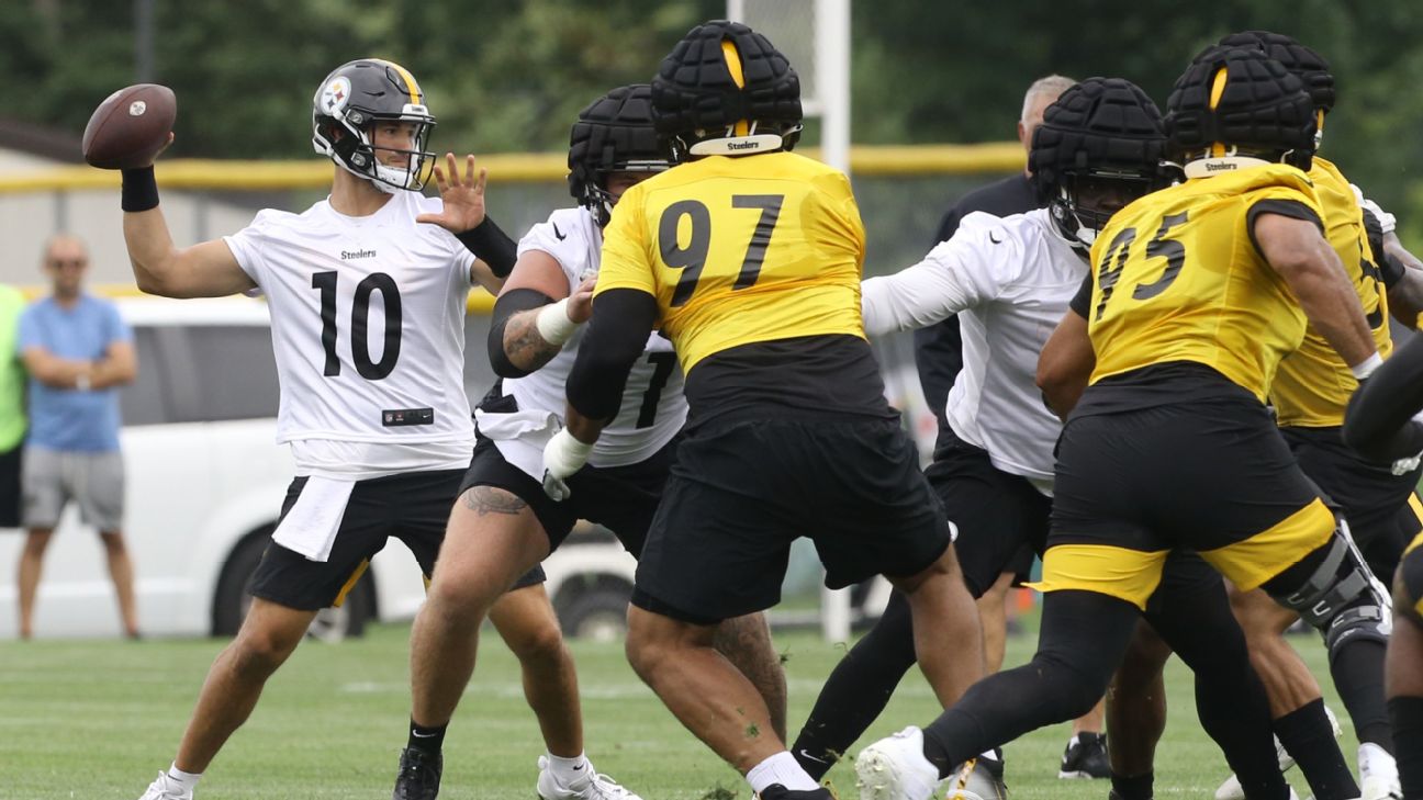 All eyes on Pittsburgh Steelers QB battle as camp opens, just ask Mitch  Trubisky - ESPN - Pittsburgh Steelers Blog- ESPN