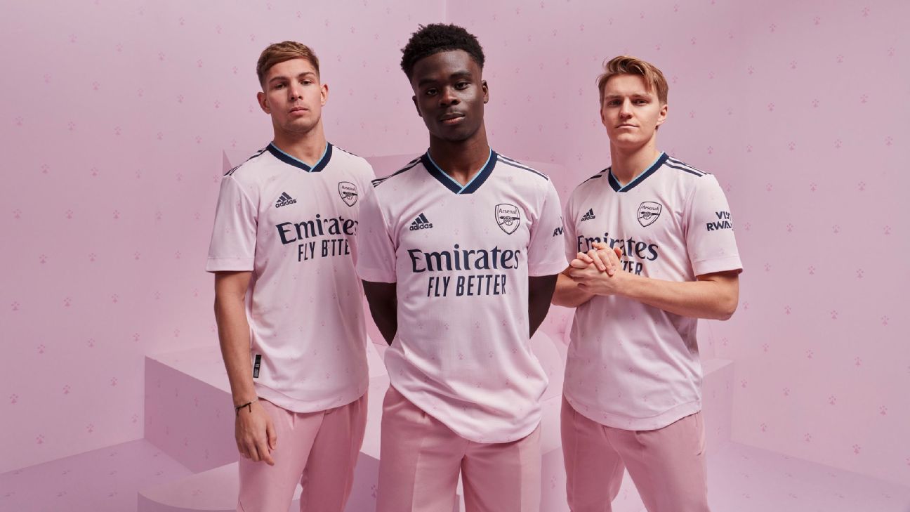 Arsenal's new pink 2022-23 third kit celebrates the local community