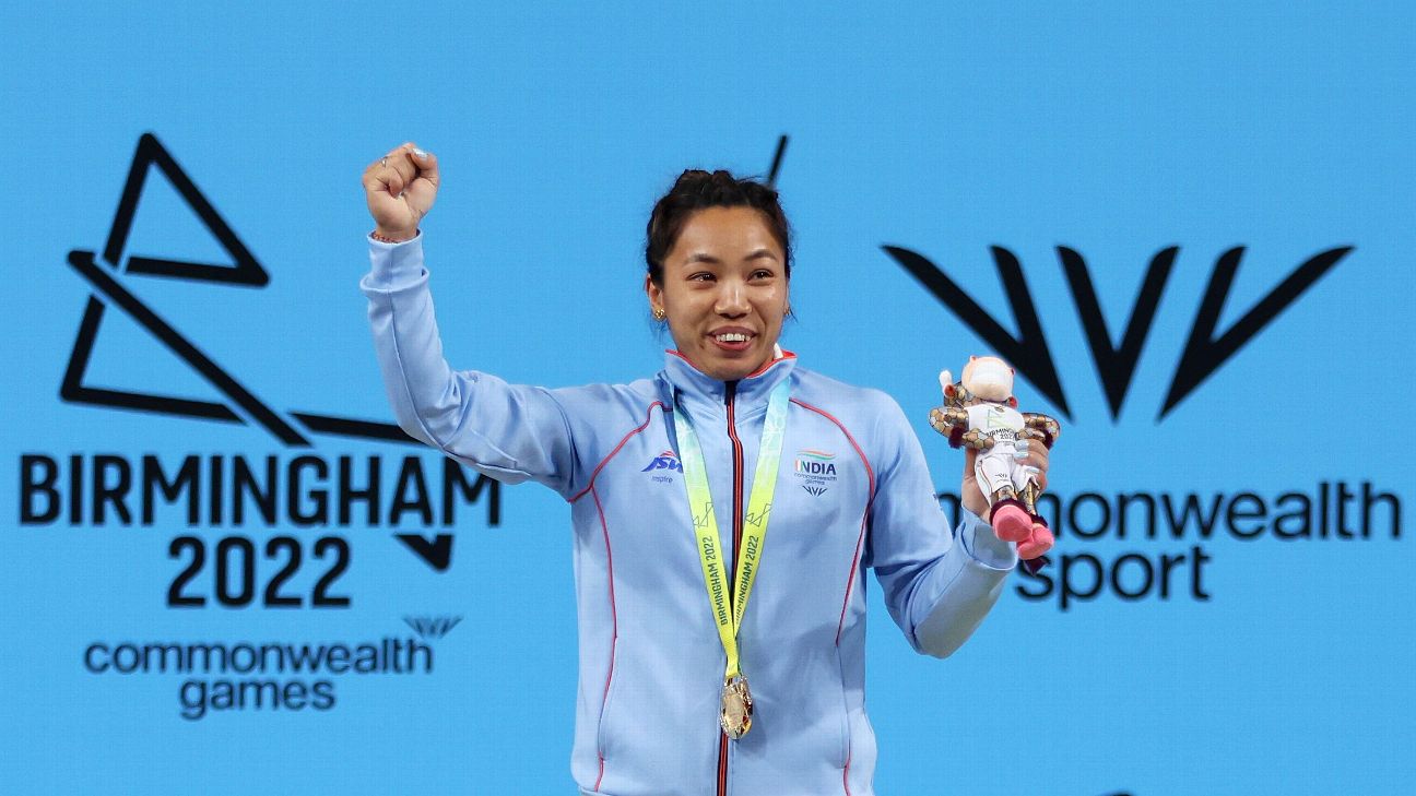 CWG 2022 Mirabai Chanu wins gold in womens 49 kg weightlifting