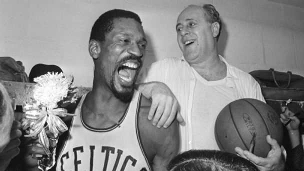 Bill Russell won five MVP awards with the Boston Celtics.