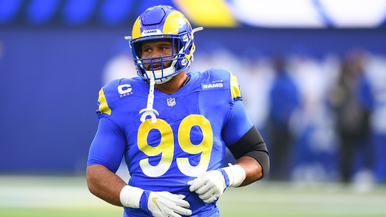 Rams' Aaron Donald (ankle) ruled out for Sun. vs. Seahawks - ESPN