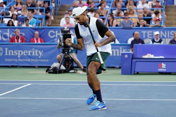 Kyrgios victorious in his post-Wimbledon return