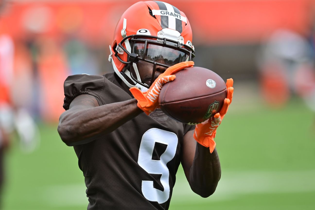 Browns lose WR Grant for season to torn Achilles
