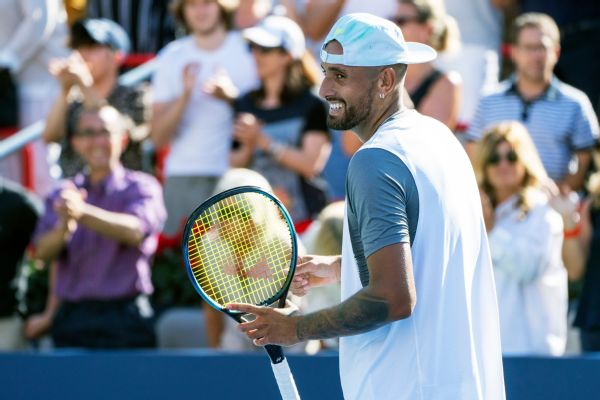 Kyrgios ousts top-ranked Medvedev in Montreal