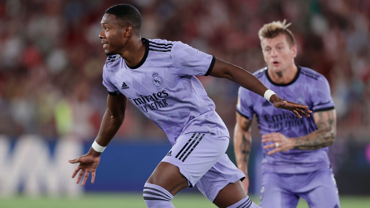 Real Madrid get goals from unlikely duo Alaba, Vazquez to start LaLiga campaign with comeback win