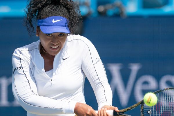 Osaka practices in Brisbane ahead of her return