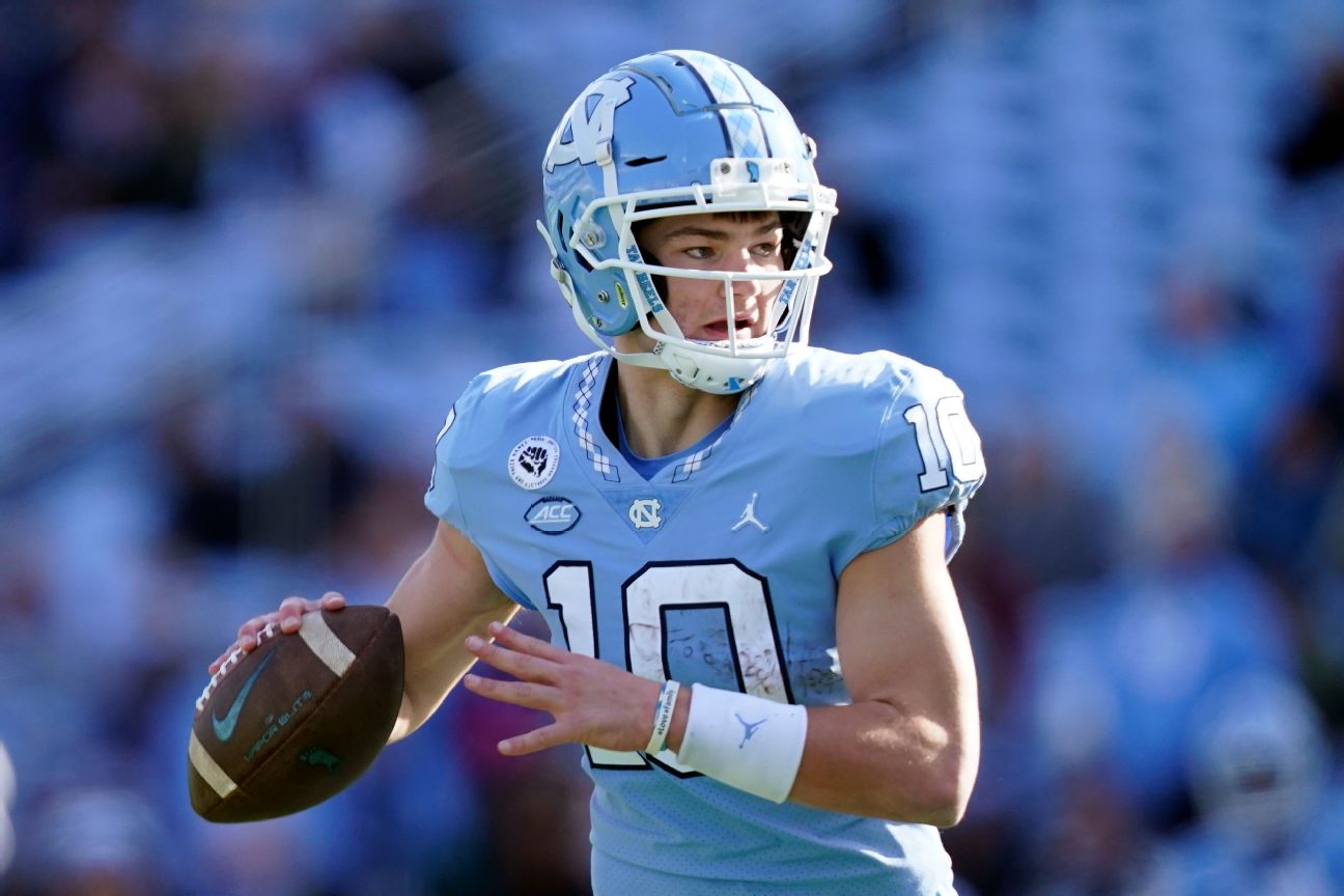 QB Maye to start in UNC opener vs. Florida A&M The Game Nashville