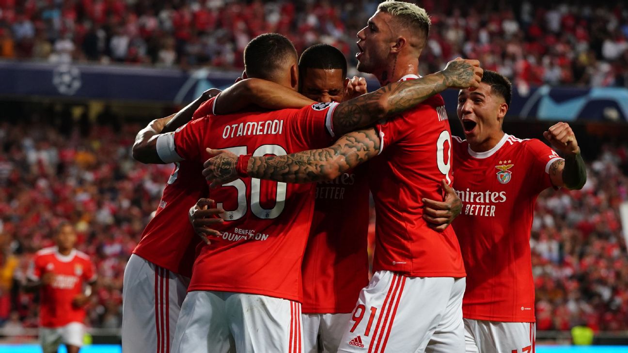 Benfica beat Dynamo Kyiv to reach UCL groups
