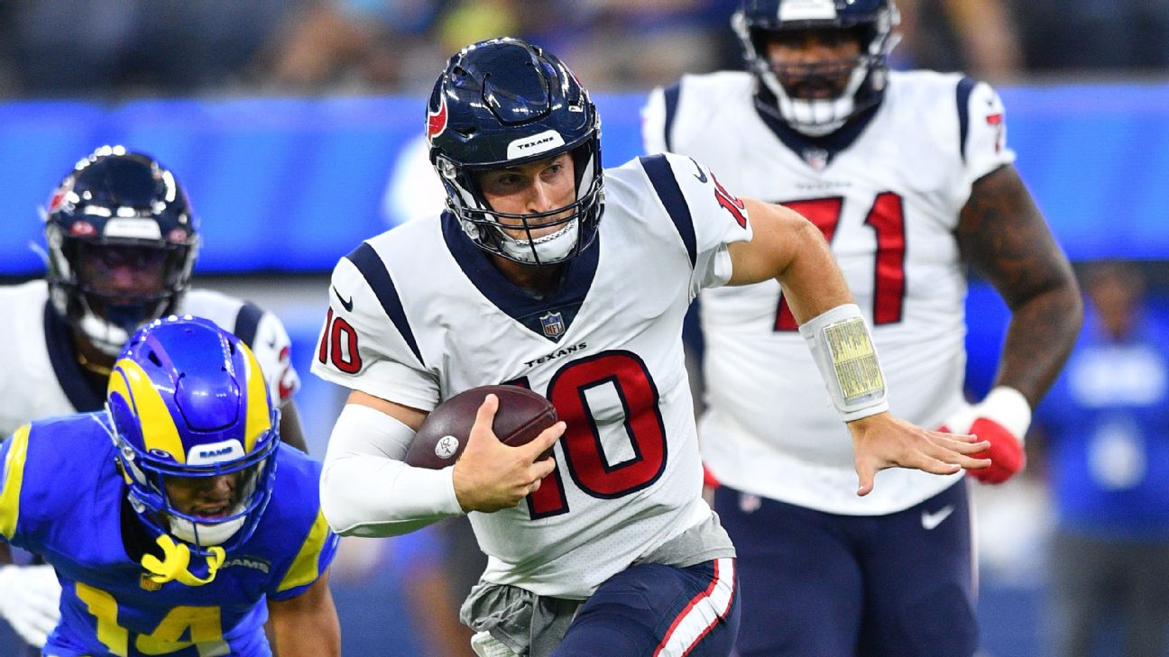 Houston Texans final 53-man roster projection for 2022 - Texans head into  season with Davis Mills running show - ESPN