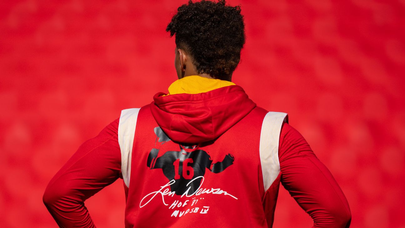 Patrick Mahomes, Chiefs pay tribute to Len Dawson at game